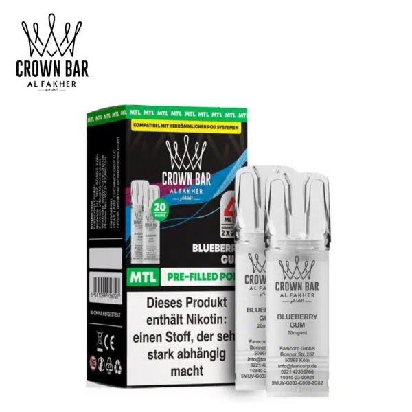 Al Fakher 600 - Blueberry Gum - Prefilled Pod 2ml/ Stück